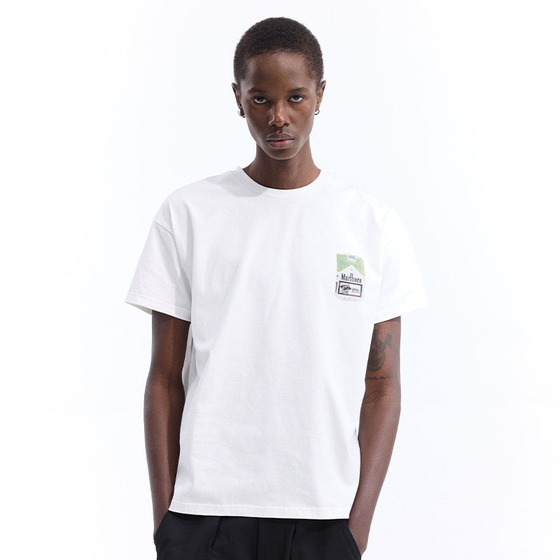 Dream_Band_White_Print_Round_Neck_Short_Sleeve_Slim_Fit_Women's_Pure_Cotton_Basic_T-shirts_883469891067_MISSTT