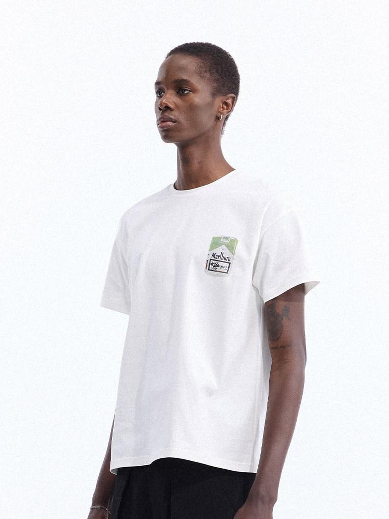 Dream Band White Print Round Neck Short Sleeve Slim Fit Women's Pure Cotton Basic T-shirts