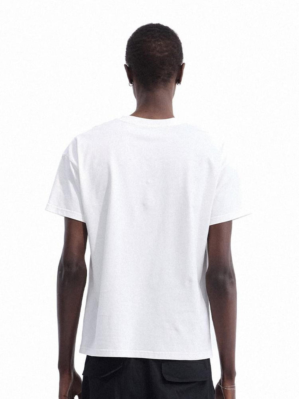 Dream Band White Print Round Neck Short Sleeve Slim Fit Women's Pure Cotton Basic T-shirts