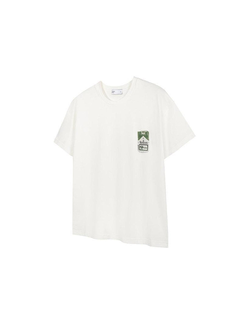 Dream Band White Print Round Neck Short Sleeve Slim Fit Women's Pure Cotton Basic T-shirts