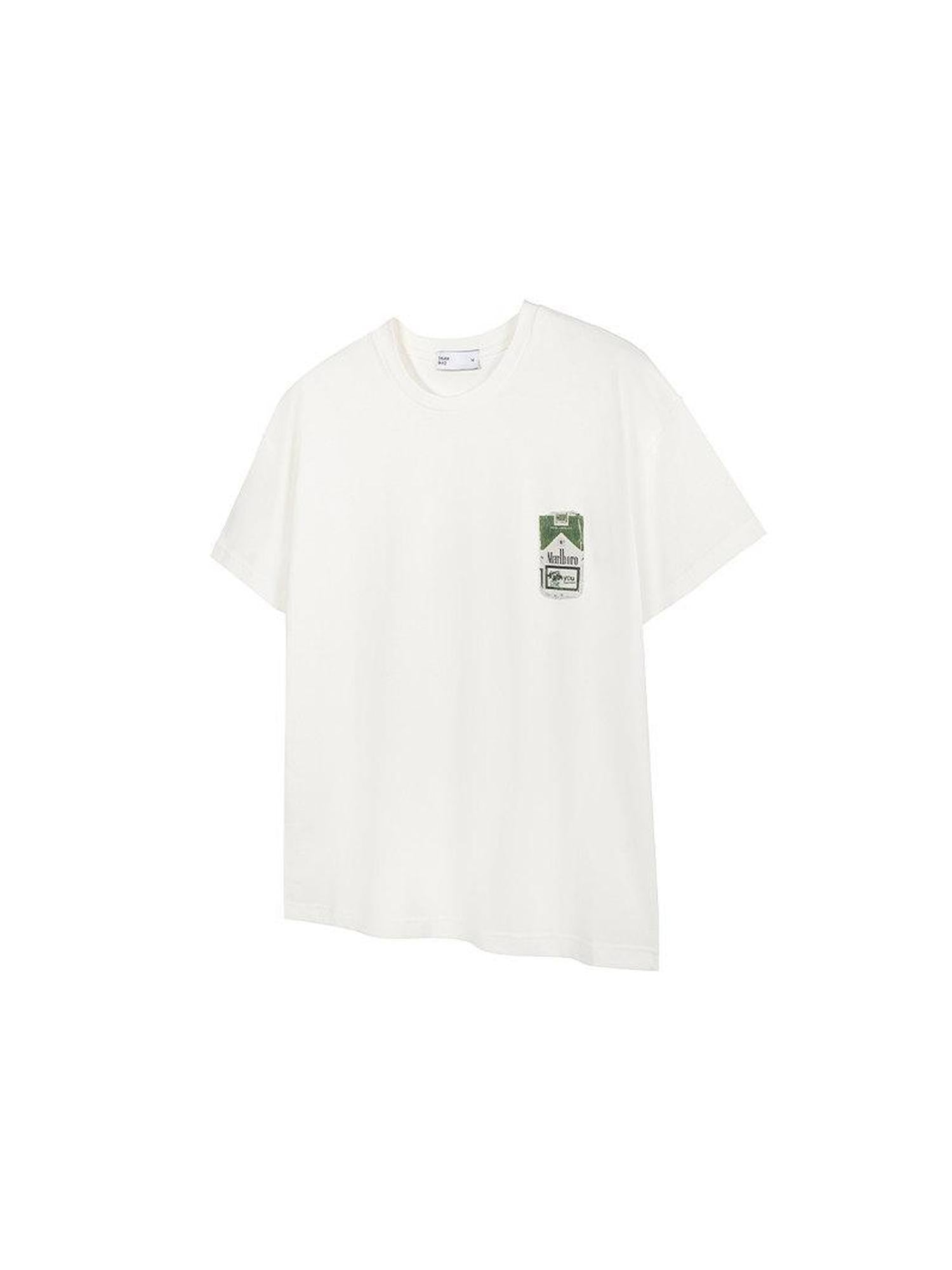 Dream Band White Print Round Neck Short Sleeve Slim Fit Women's Pure Cotton Basic T-shirts