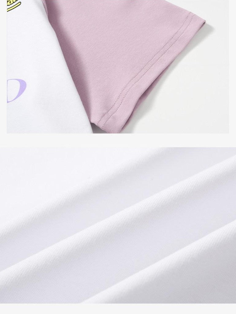 Dream Band White Raglan Slim Fit Round Neck Women's Cotton Short Sleeve T-shirts