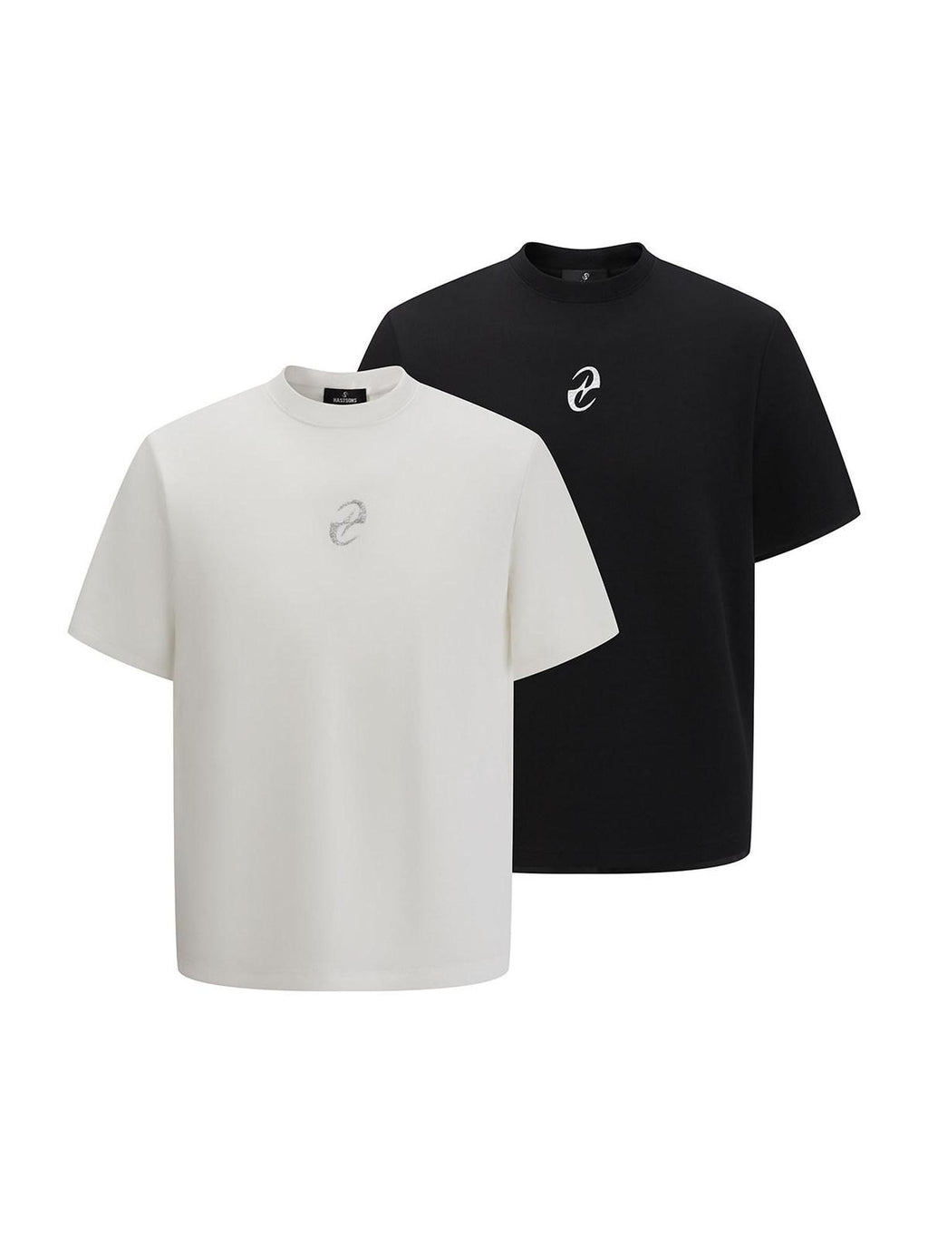 HAS2SONS 3d Raised Print Air Layer Boxy Women's 100 Percent Cotton Short Sleeve T-shirts