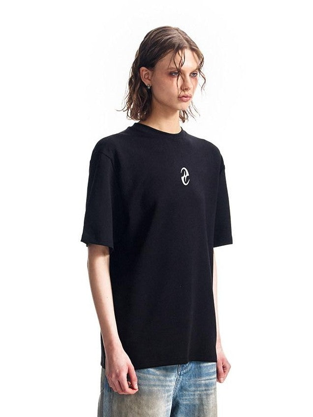 HAS2SONS 3d Raised Print Air Layer Boxy Women's 100 Percent Cotton Short Sleeve T-shirts