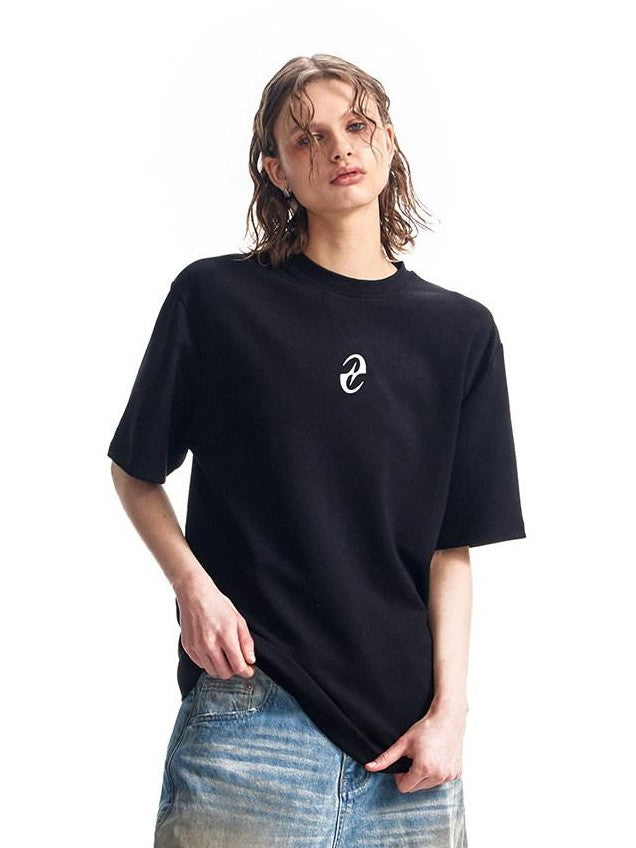 HAS2SONS 3d Raised Print Air Layer Boxy Women's 100 Percent Cotton Short Sleeve T-shirts