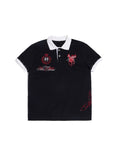 HAS2SONS_Black_Embroidered_Contrast_Boxy_Short_Sleeve_Women's_Cotton_Classic_Polos_1046585538723_MISSTT