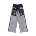 HAS2SONS_Black_Embroidered_Patchwork_Big_Pocket_Double_Waist_Women's_Selvedge_Jeans_1023600674407_MISSTT