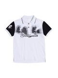 HAS2SONS_Black_White_Contrast_Eye_Print_Shoulder_Colorblock_Women's_Classic_Polos_1036617460626_MISSTT