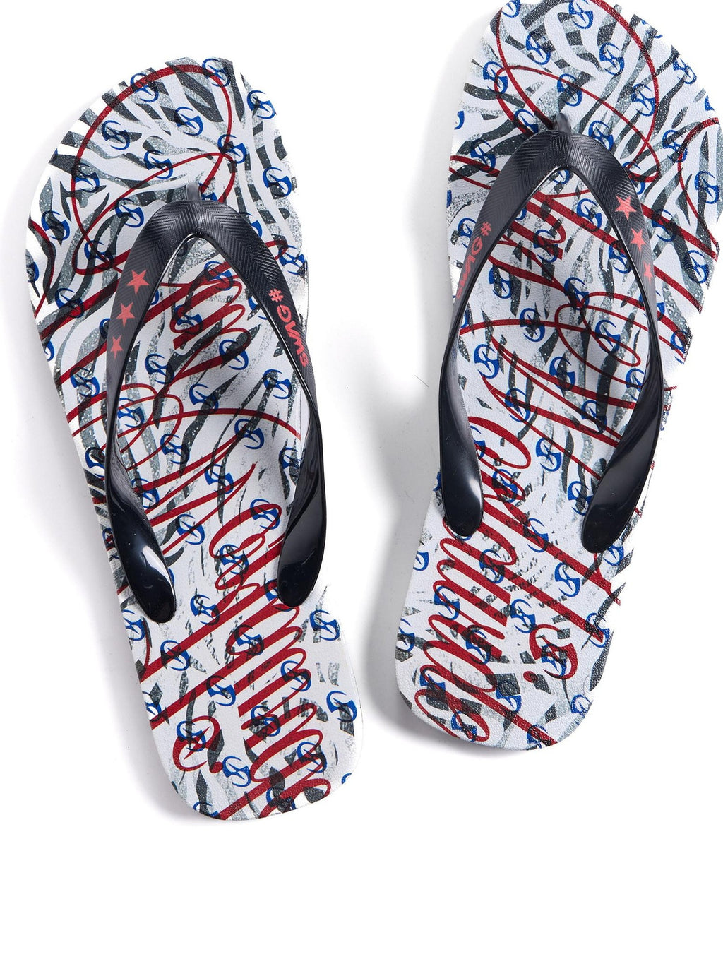 HAS2SONS Black White Zebra Print Non Slip Thong Women's Genuine Leather Flip Flops
