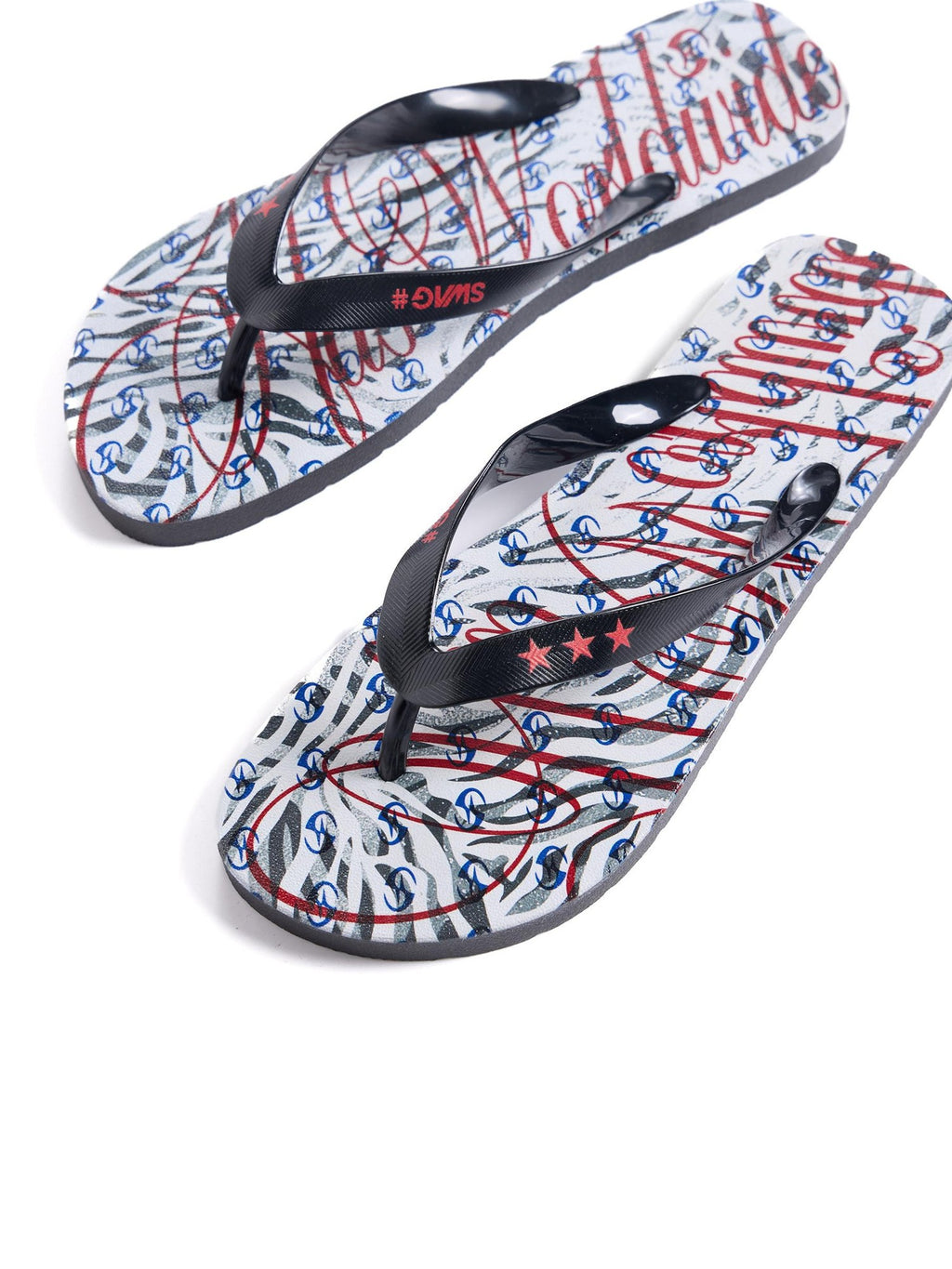 HAS2SONS Black White Zebra Print Non Slip Thong Women's Genuine Leather Flip Flops