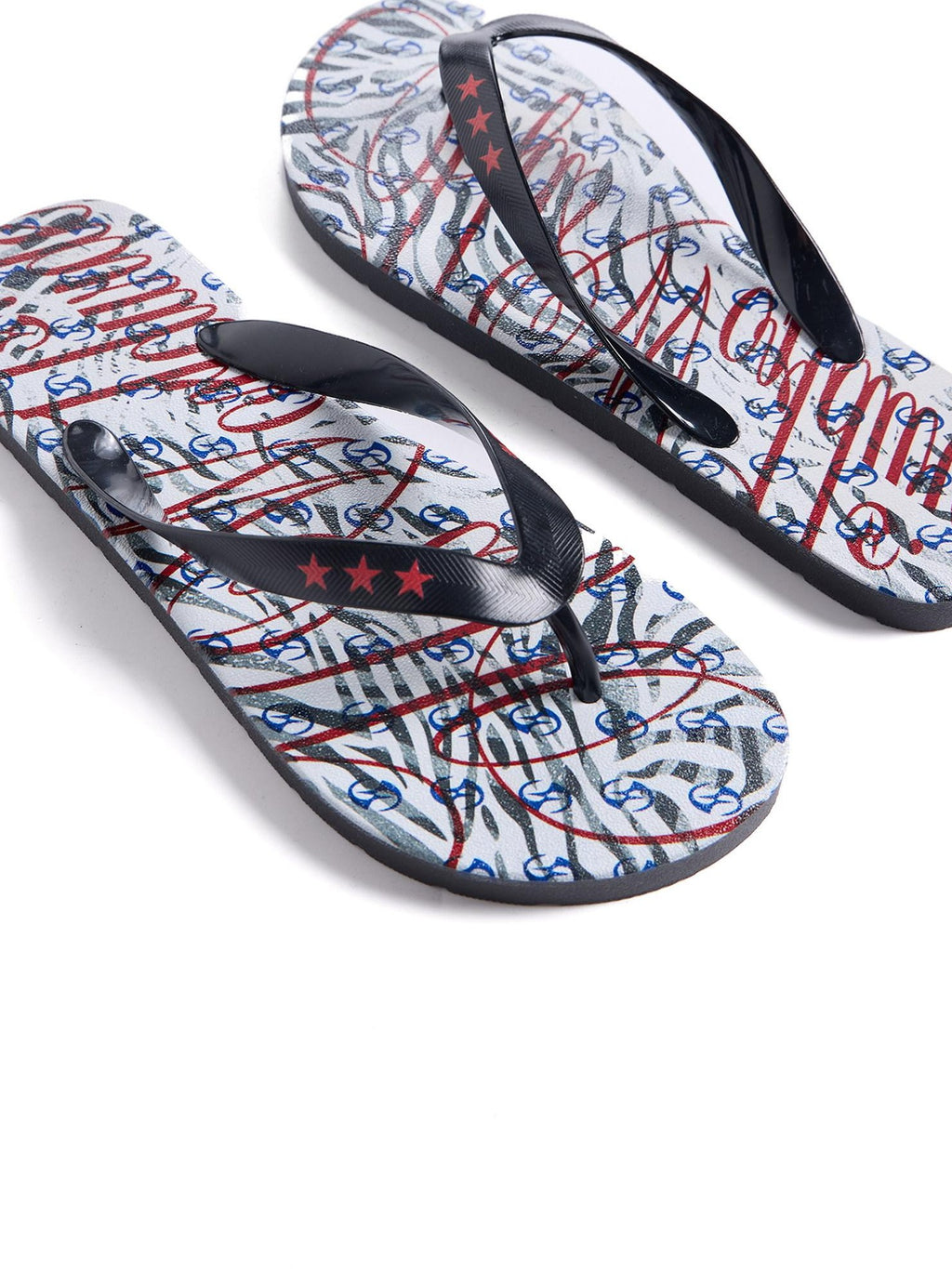 HAS2SONS Black White Zebra Print Non Slip Thong Women's Genuine Leather Flip Flops
