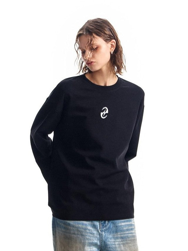 HAS2SONS Boxy 3d Print Double Air Anti Wrinkle Women's Cotton Blend Long Sleeve T-shirts