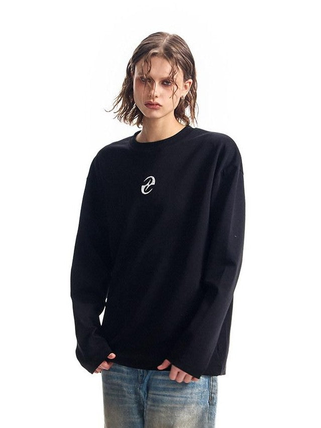 HAS2SONS Boxy 3d Print Double Air Anti Wrinkle Women's Cotton Blend Long Sleeve T-shirts