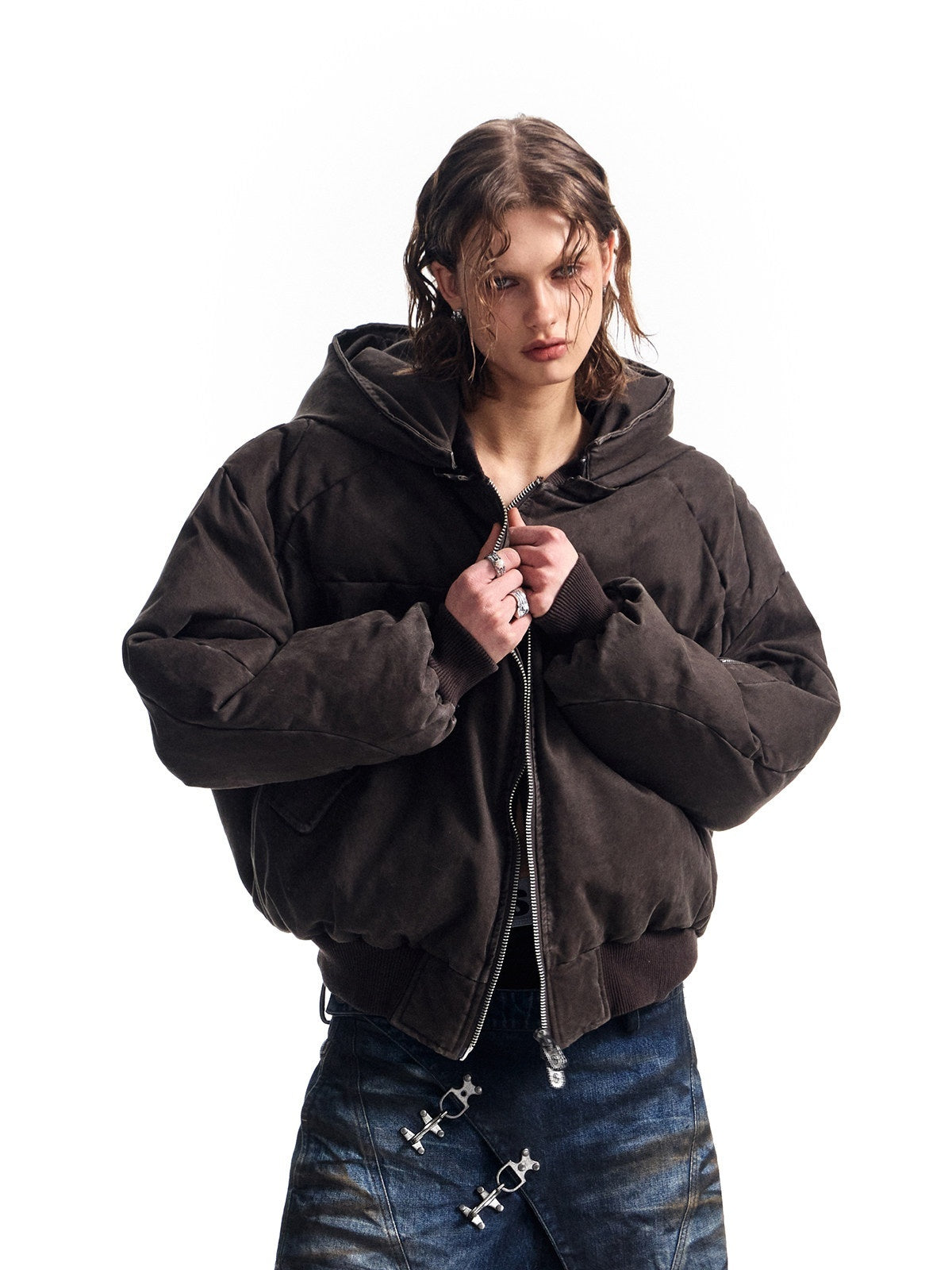 HAS2SONS_Brown_Washed_Oversized_Bomber_Detachable_Hood_Women's_Cotton_Puffer_Jackets_998123922238_MISSTT