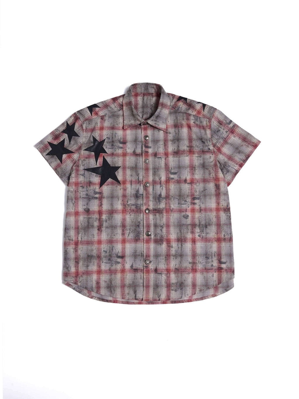 HAS2SONS_Distressed_Star_Applique_Colorblock_Boxy_Women's_Cotton_Blend_Flannel_Shirts_1048424320754_MISSTT