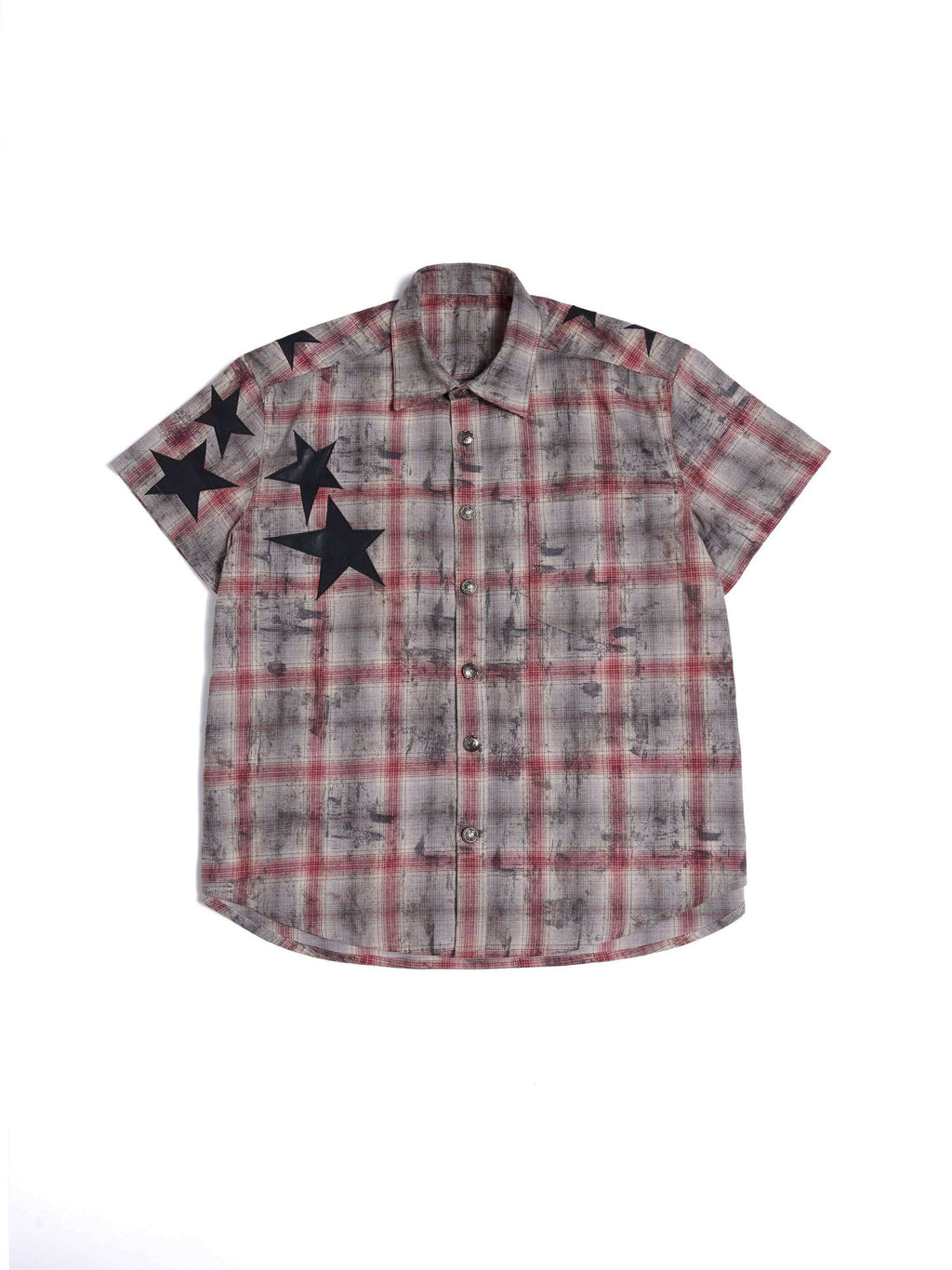 HAS2SONS_Distressed_Star_Applique_Colorblock_Boxy_Women's_Cotton_Blend_Flannel_Shirts_1048424320754_MISSTT