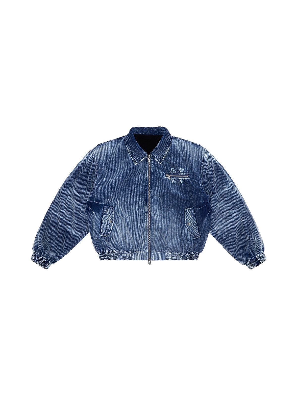 HAS2SONS_Indigo_Washed_Corduroy_Rivet_Bomber_Women's_Cotton_Denim_Jackets_991817484528_MISSTT