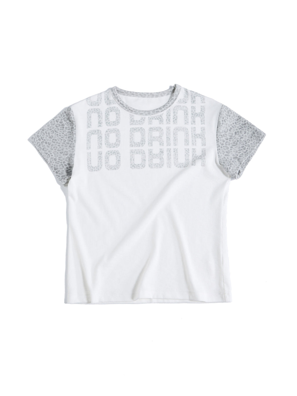 HAS2SONS_Leopard_Spliced_Ribbed_Slogan_Women's_Cotton_Short_Sleeve_T-shirts_1057232654050_MISSTT