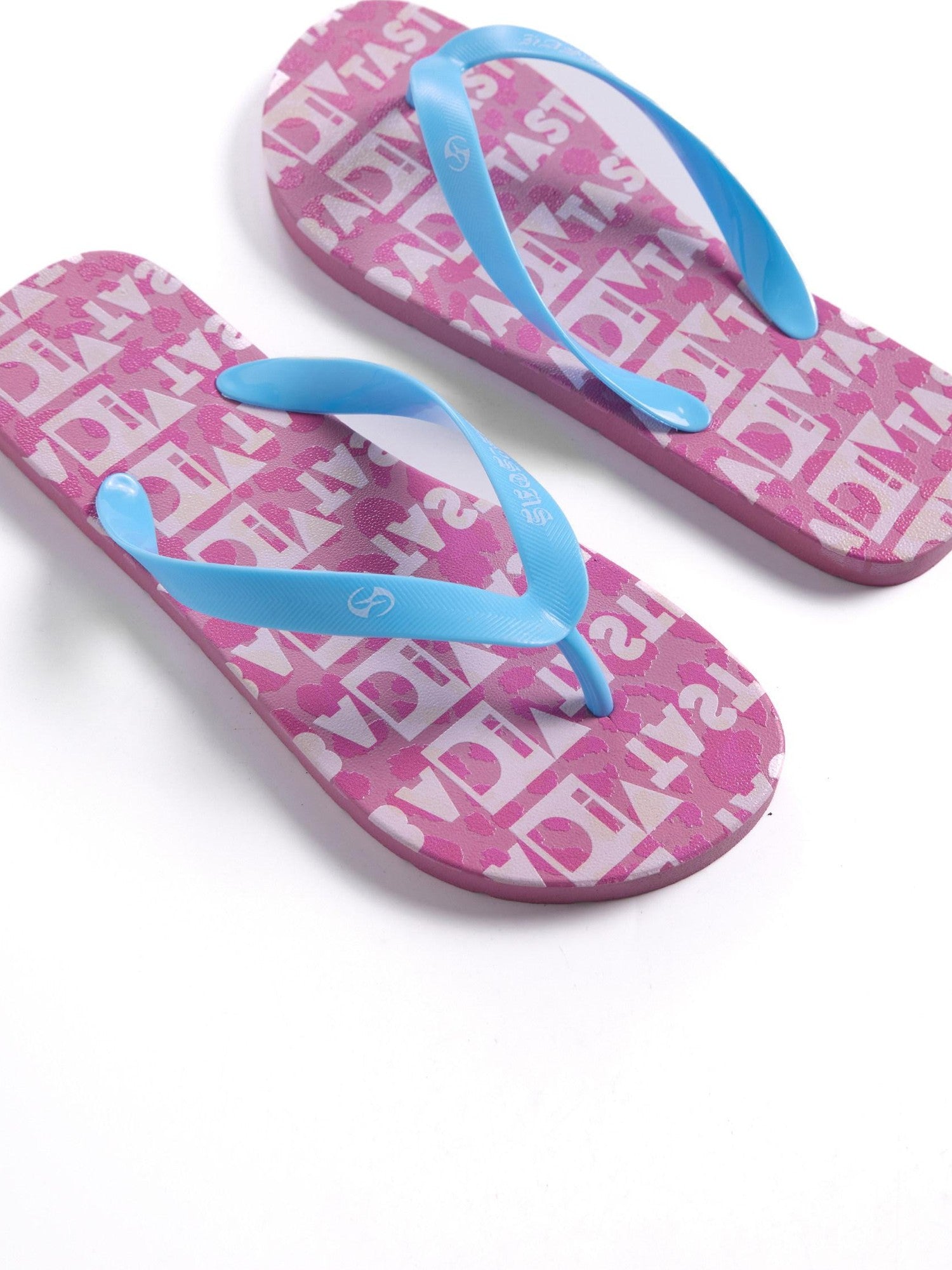 HAS2SONS Pink Leopard Print Non Slip Toe Post Women's Composite Flip Flops