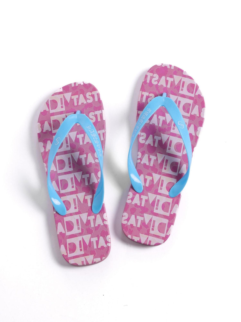 HAS2SONS Pink Leopard Print Non Slip Toe Post Women's Composite Flip Flops