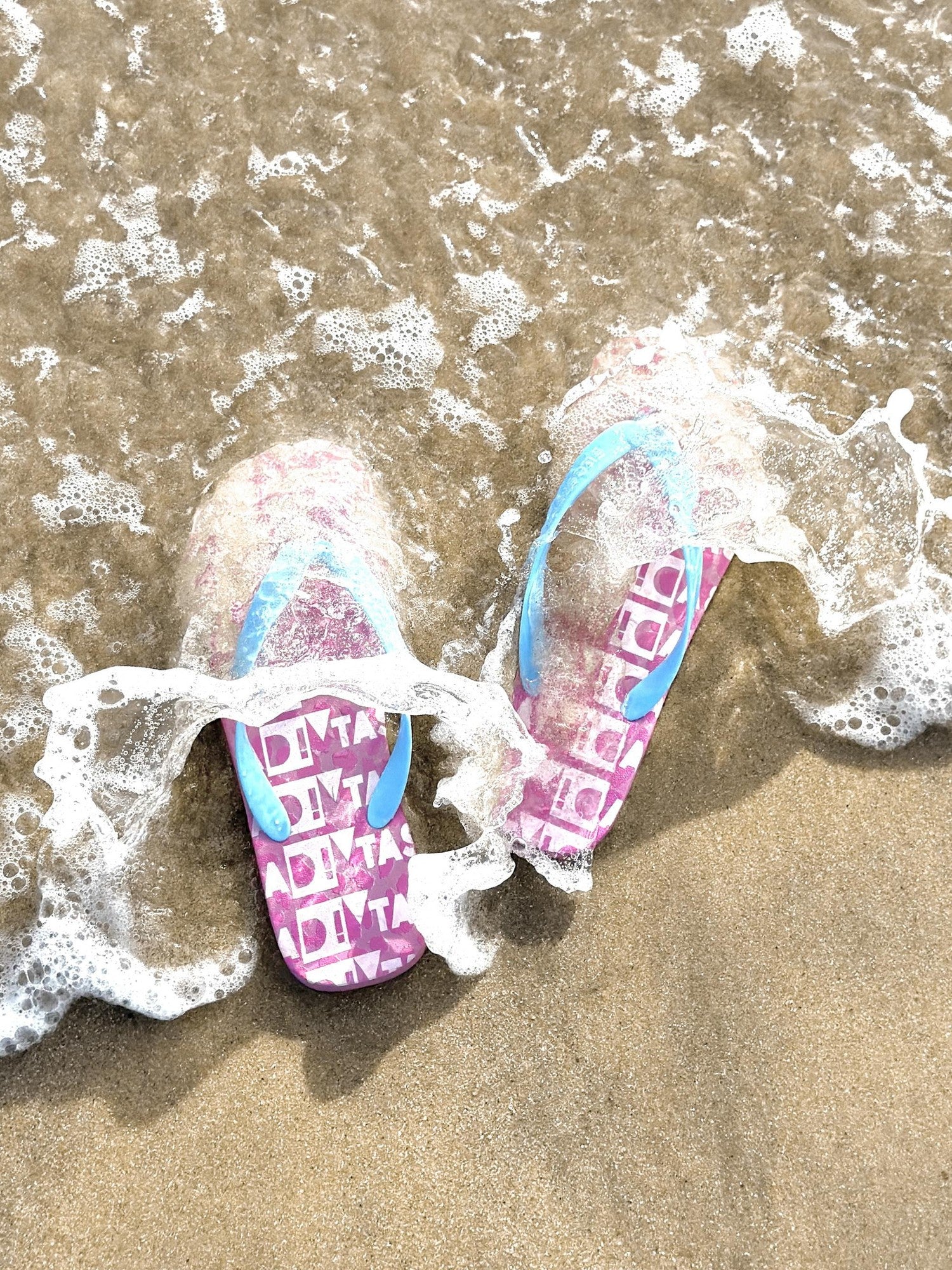 HAS2SONS Pink Leopard Print Non Slip Toe Post Women's Composite Flip Flops