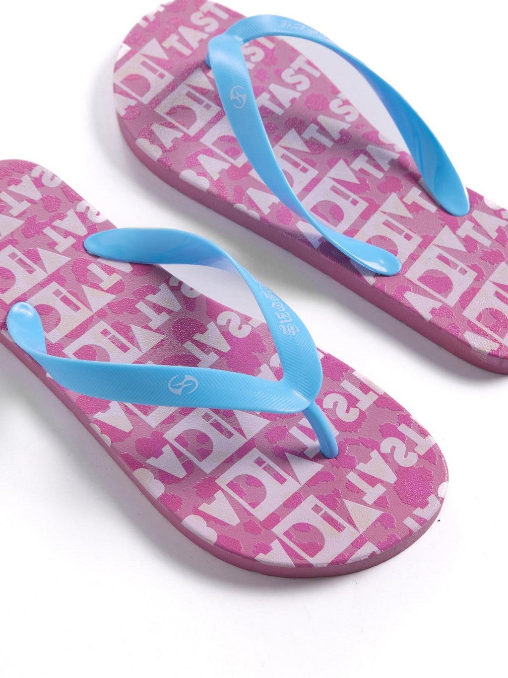 HAS2SONS Pink Leopard Print Non Slip Toe Post Women's Composite Flip Flops