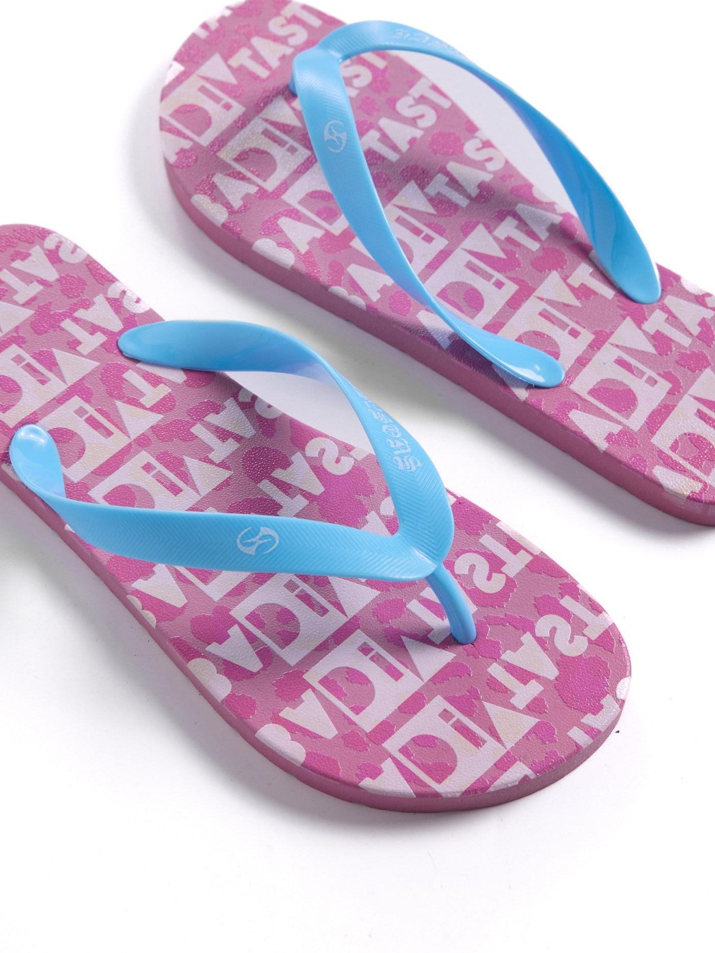 HAS2SONS Pink Leopard Print Non Slip Toe Post Women's Composite Flip Flops