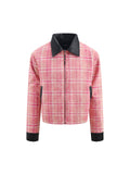 HAS2SONS_Pink_Plaid_Reversible_Printed_Leather_Trim_Women's_Polyester_Coach_Jackets_876249163762_MISSTT