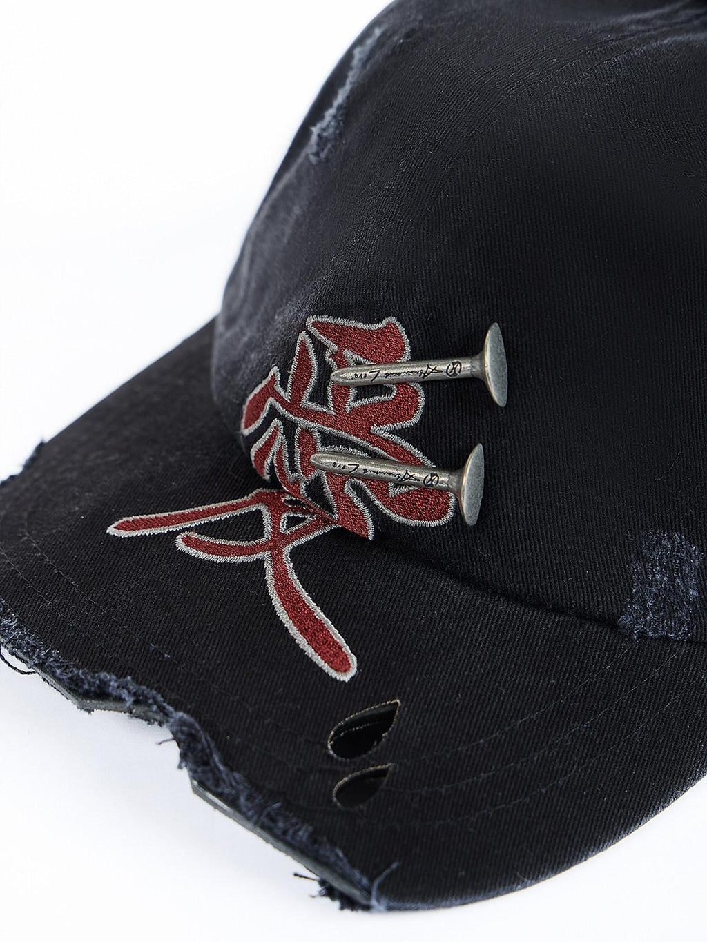 HAS2SONS Street Embroidered Studded Teardrop Washed Women's Cotton Baseball Caps