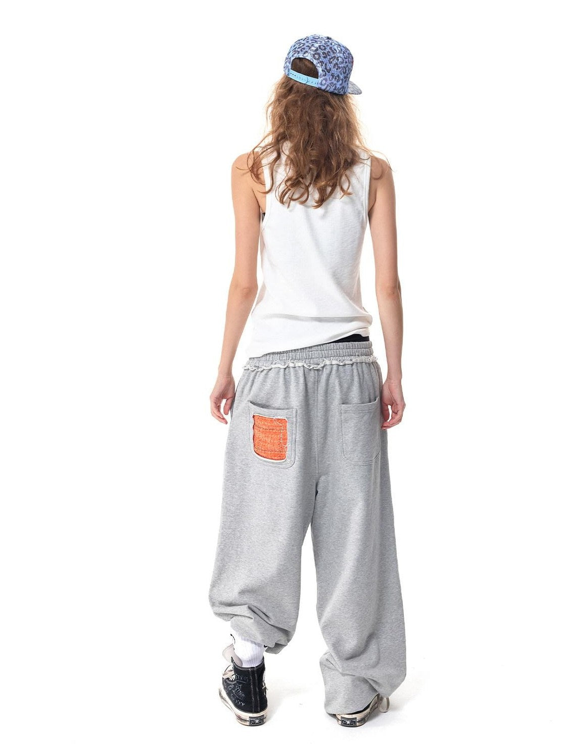HAS2SONS Street Slim Fit Letter Print Women's Cotton Spandex Basic Tank Tops