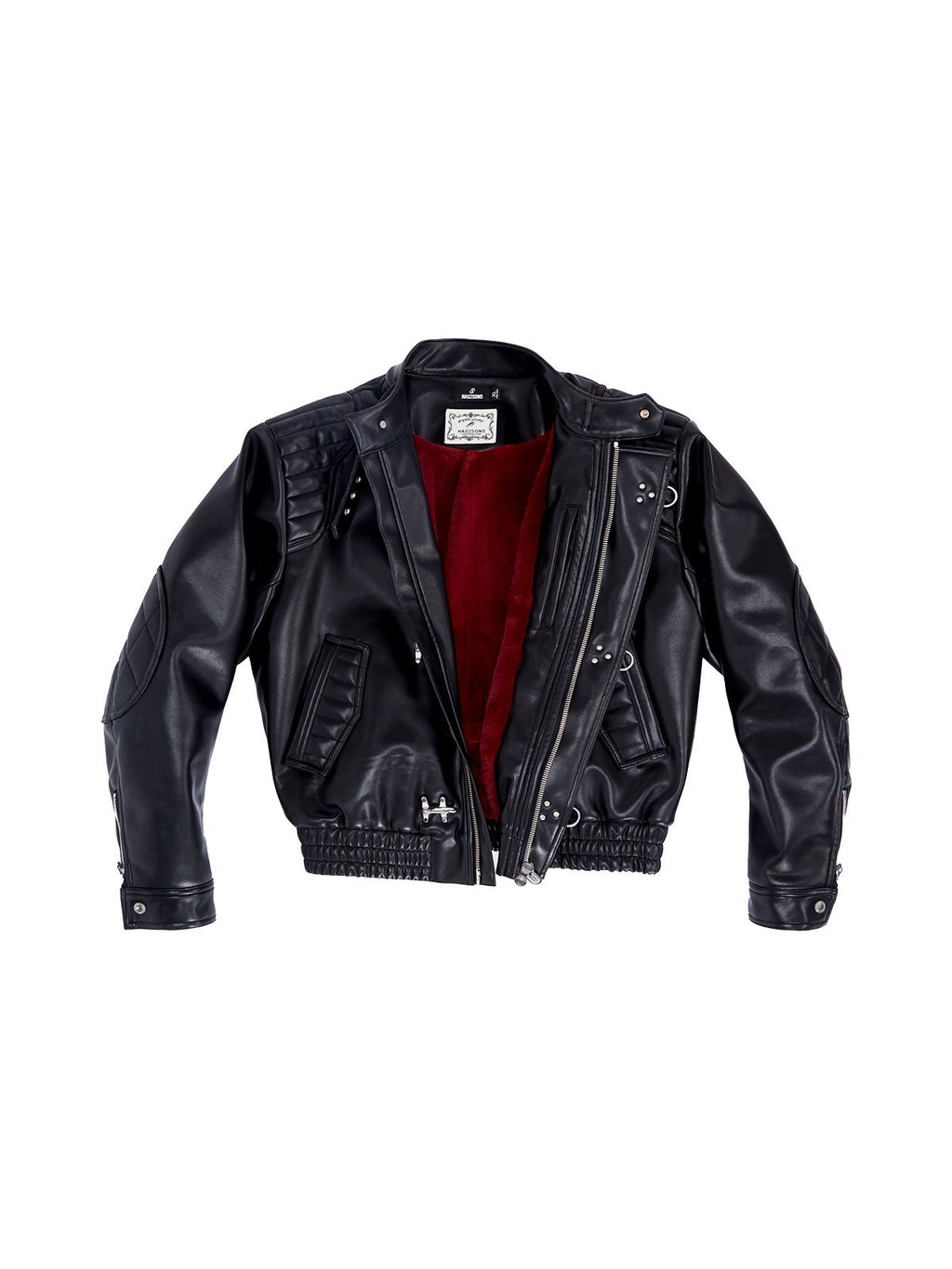 HAS2SONS_Studded_Embroidered_Patch_Curved_Sleeve_Women's_Pu_Leather_Jackets_997523603969_MISSTT