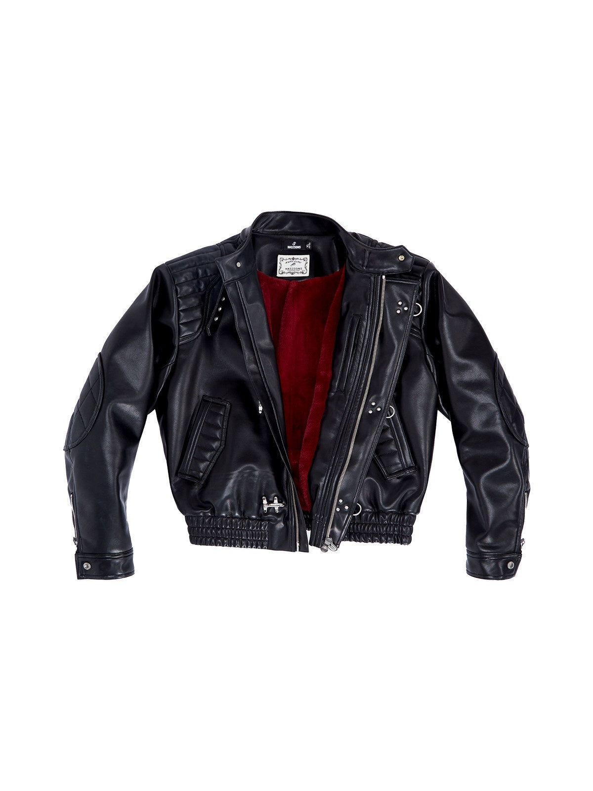 HAS2SONS_Studded_Embroidered_Patch_Curved_Sleeve_Women's_Pu_Leather_Jackets_997523603969_MISSTT