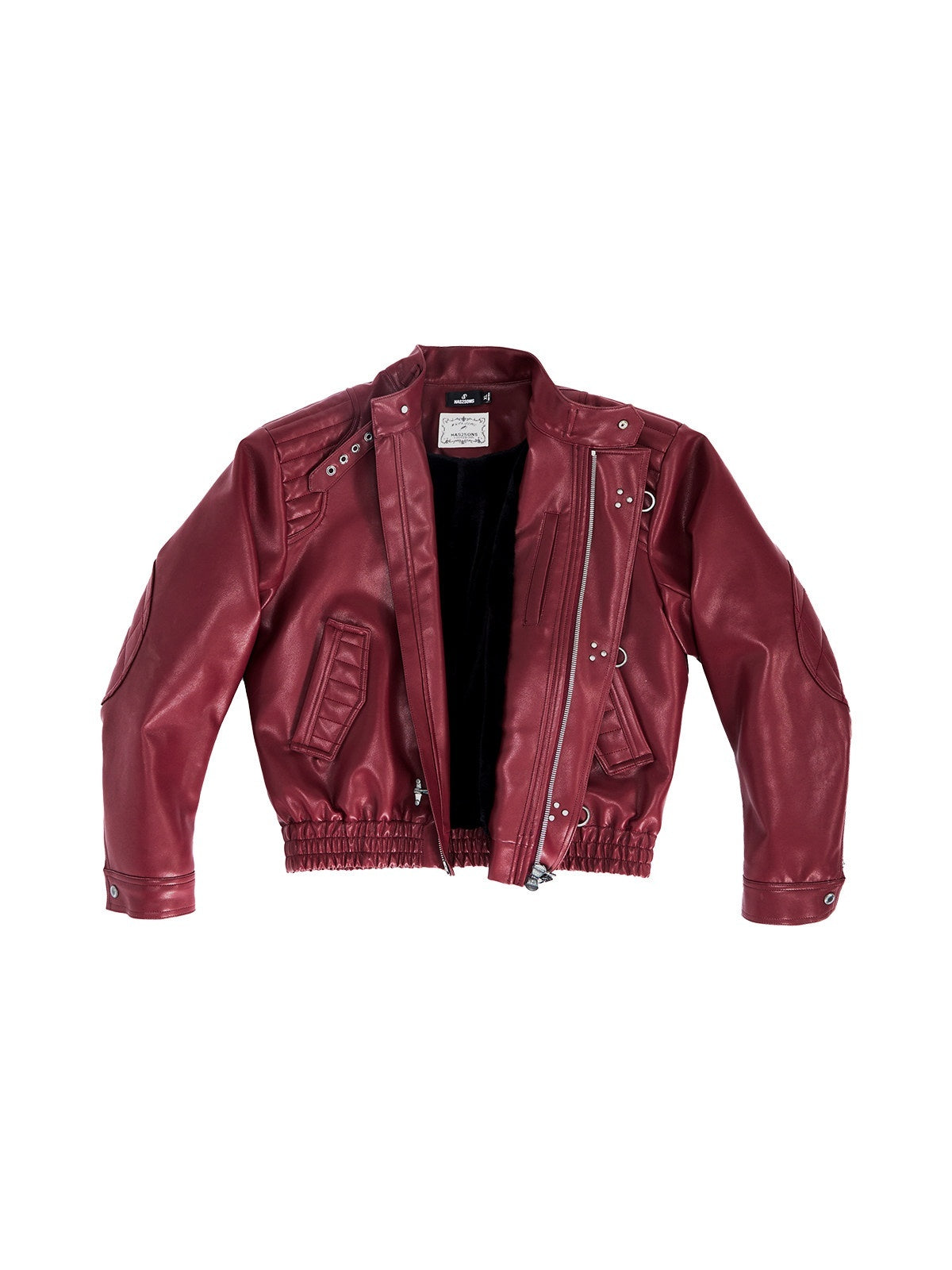 HAS2SONS_Studded_Embroidered_Patch_Curved_Sleeve_Women's_Pu_Leather_Jackets_997523603969_MISSTT