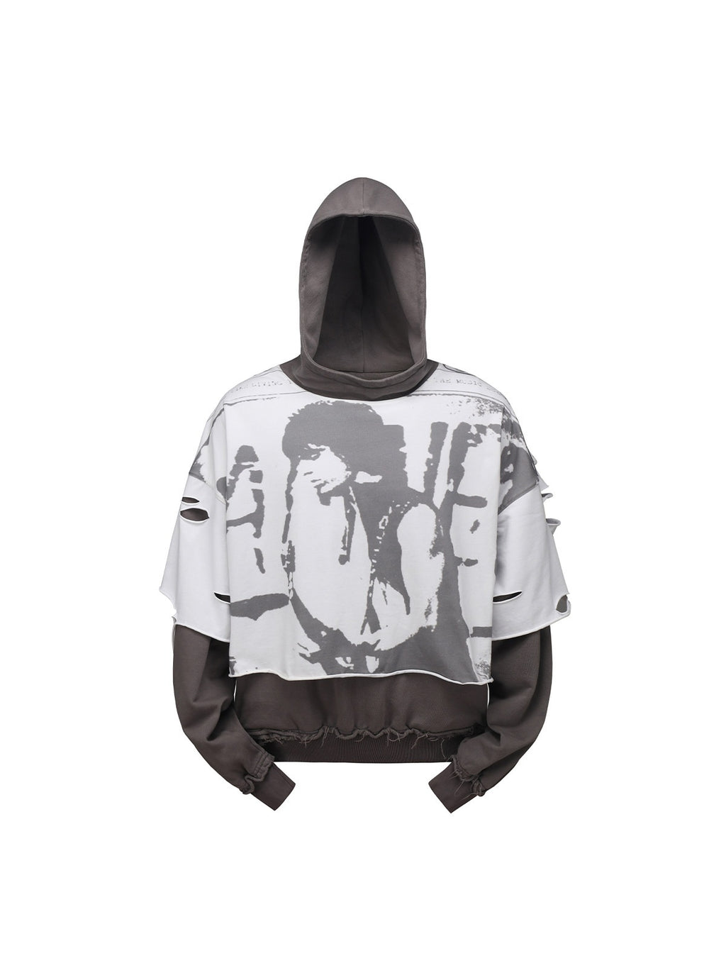 HAS2SONS_Washed_Gray_Band_Print_Distressed_Ripped_Cropped_Women's_Pullover_Hoodies_832082142951_MISSTT