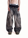 HAS2SONS_Washed_Twill_Baggy_Studded_Rivet_Beaded_Women's_Cotton_Wide-leg_Pants_998125666257_MISSTT