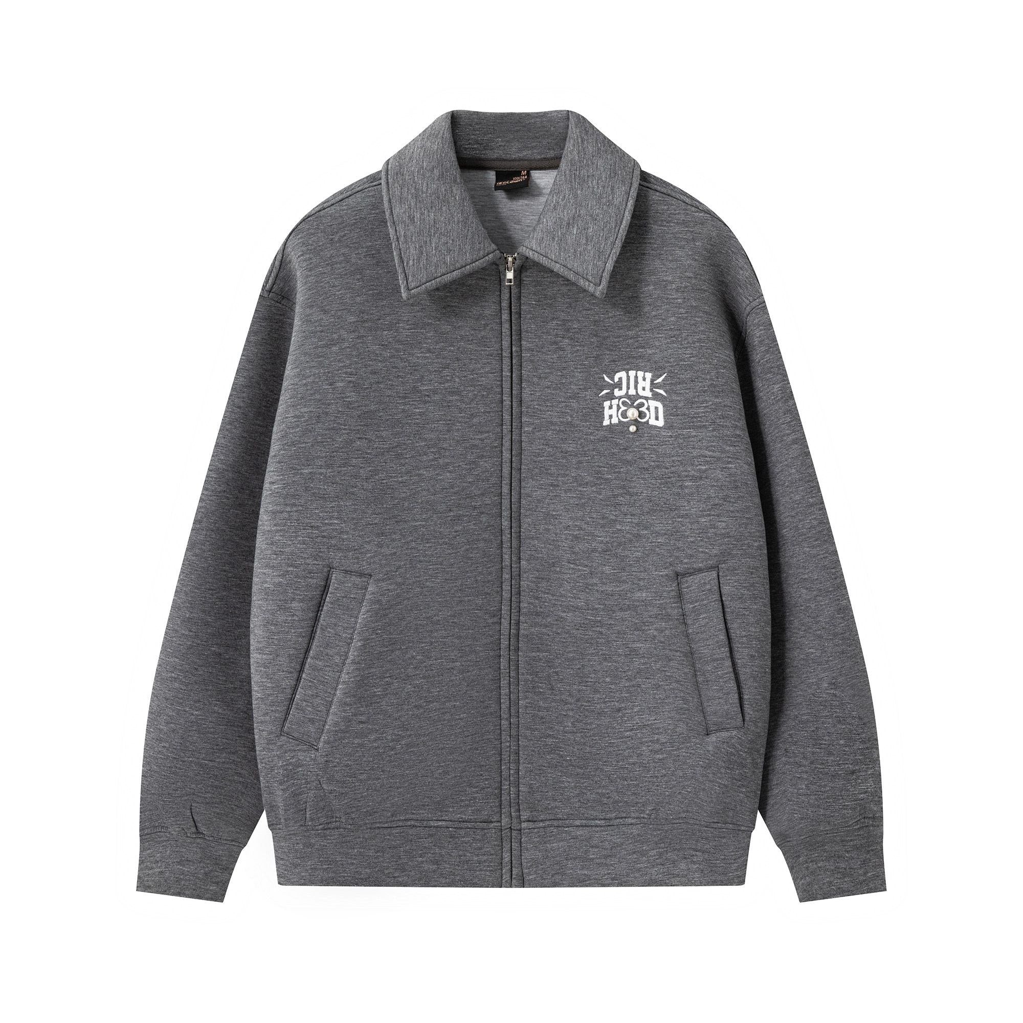 RickyisClown_Air_Layer_Pearl_Studded_Turn_Collar_Men's_Polyester_Blend_Coach_Jackets_MISSTT