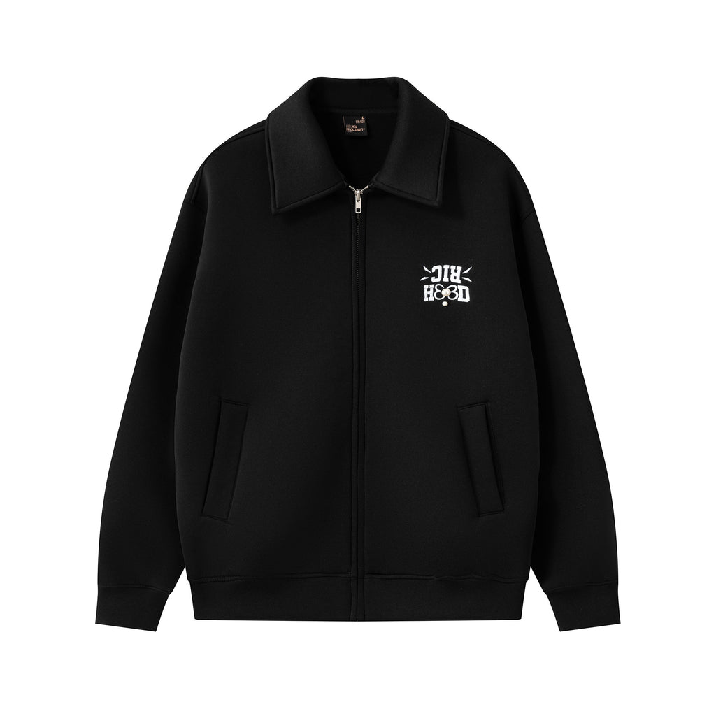 RickyisClown_Air_Layer_Pearl_Studded_Turn_Collar_Men's_Polyester_Blend_Coach_Jackets_MISSTT