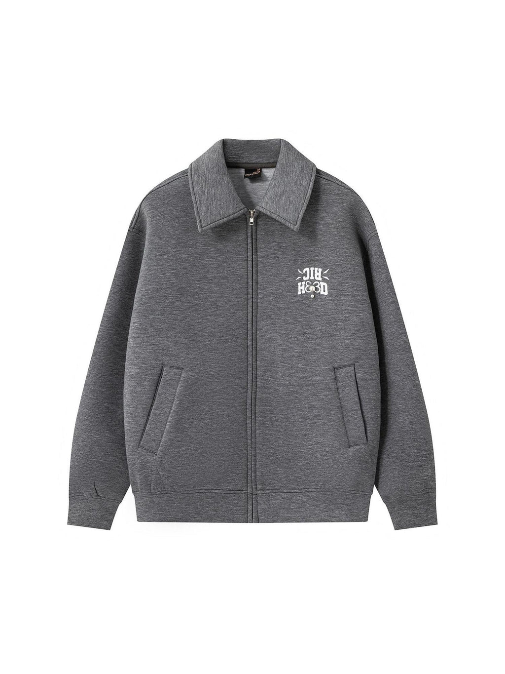 RickyisClown Air Layer Pearl Studded Turn Collar Men's Polyester Blend Coach Jackets