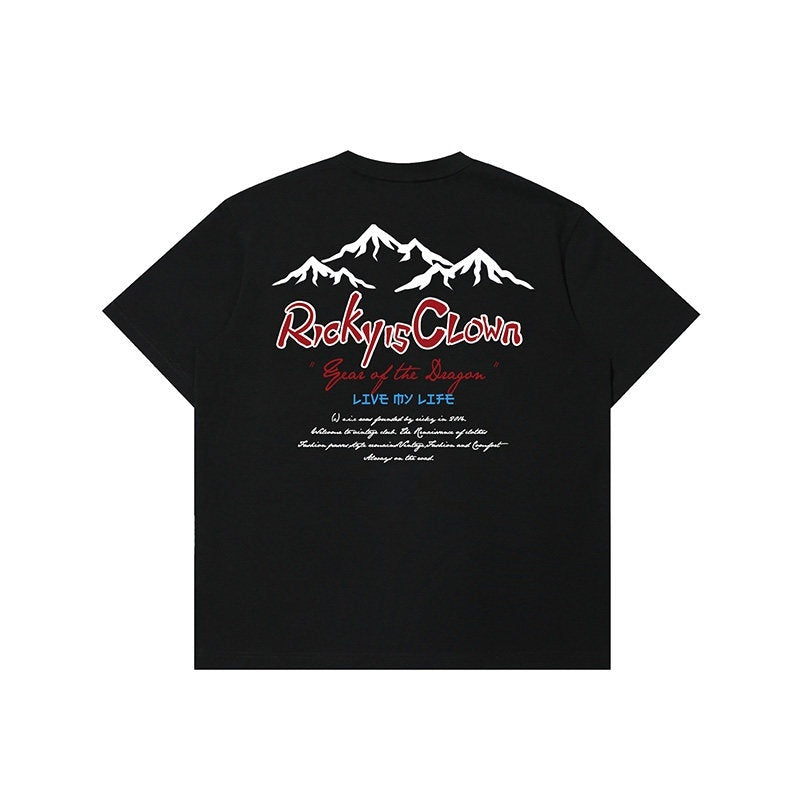 RickyisClown_Alpine_Print_Heavyweight_Men's_Cotton_Matching_Short_Sleeve_T-shirts_MISSTT