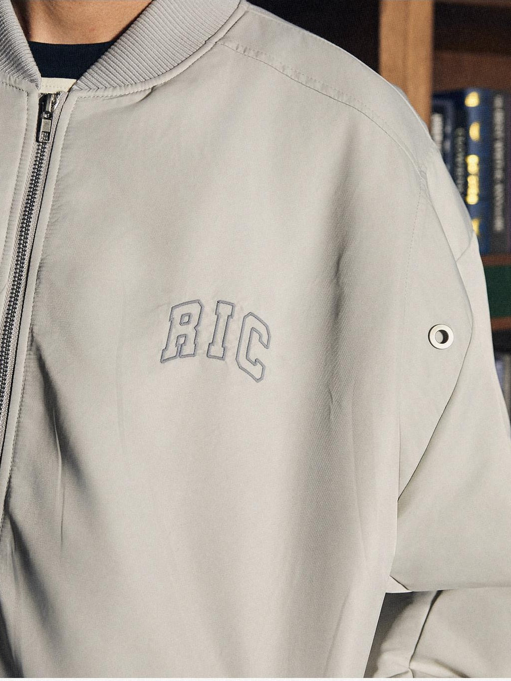 RickyisClown American Casual Cutout Embroidered Ma1 Men's Cotton Puffer Jackets