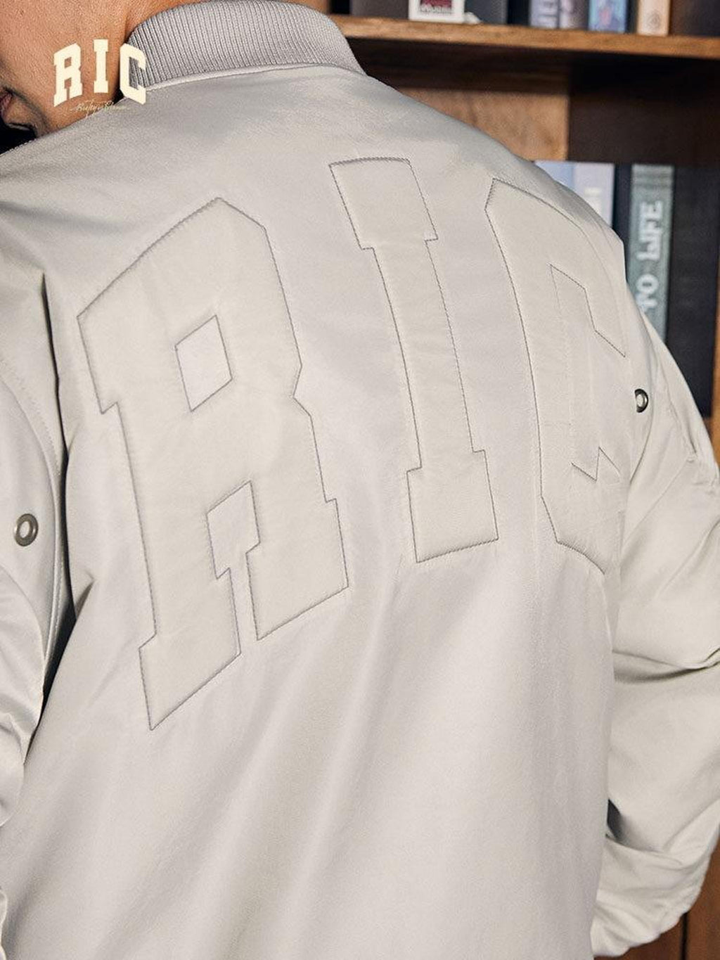 RickyisClown American Casual Cutout Embroidered Ma1 Men's Cotton Puffer Jackets