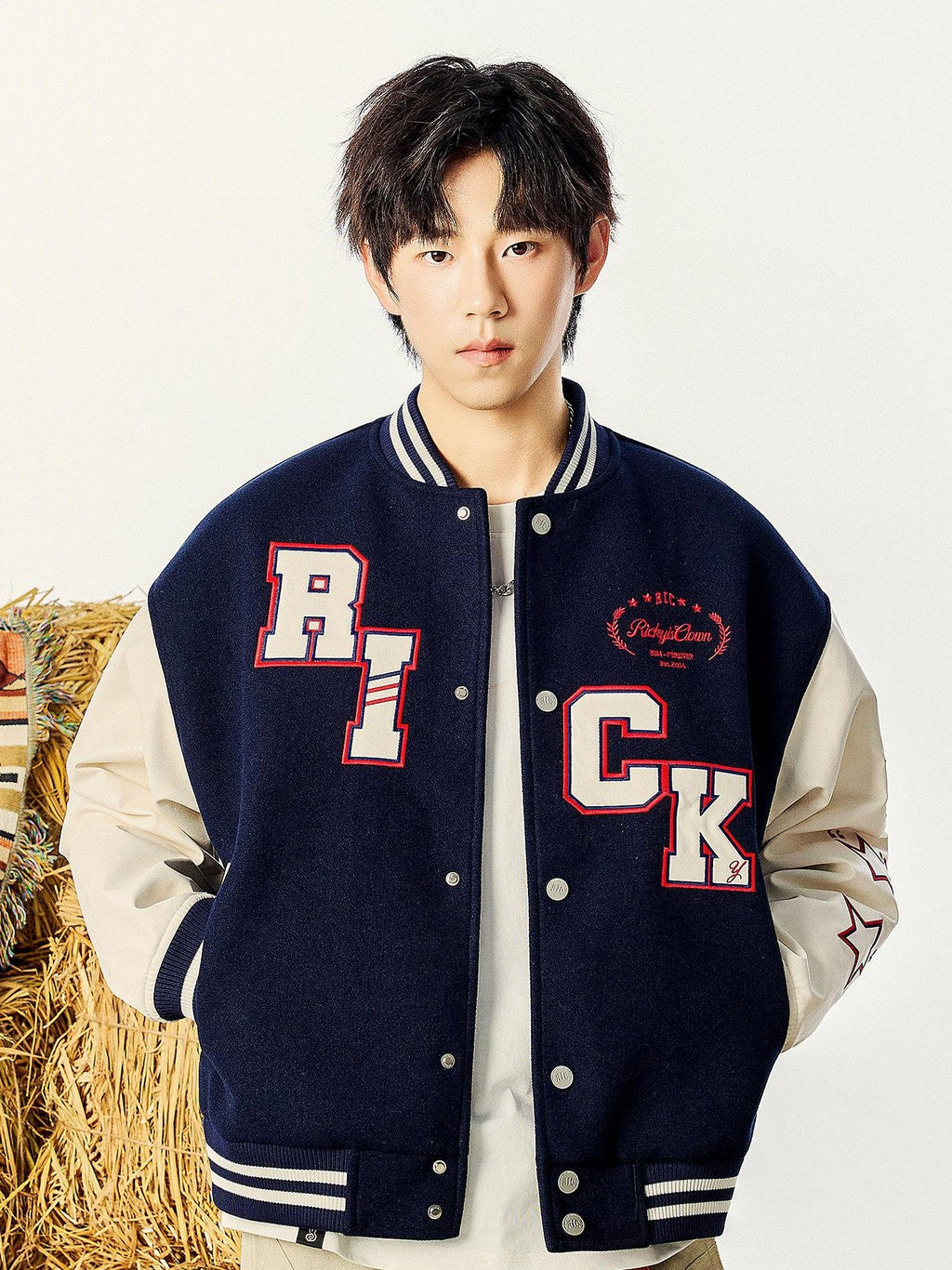 RickyisClown American Collegiate Oversized Loose Fit Jacket Men's Baseball Jerseys