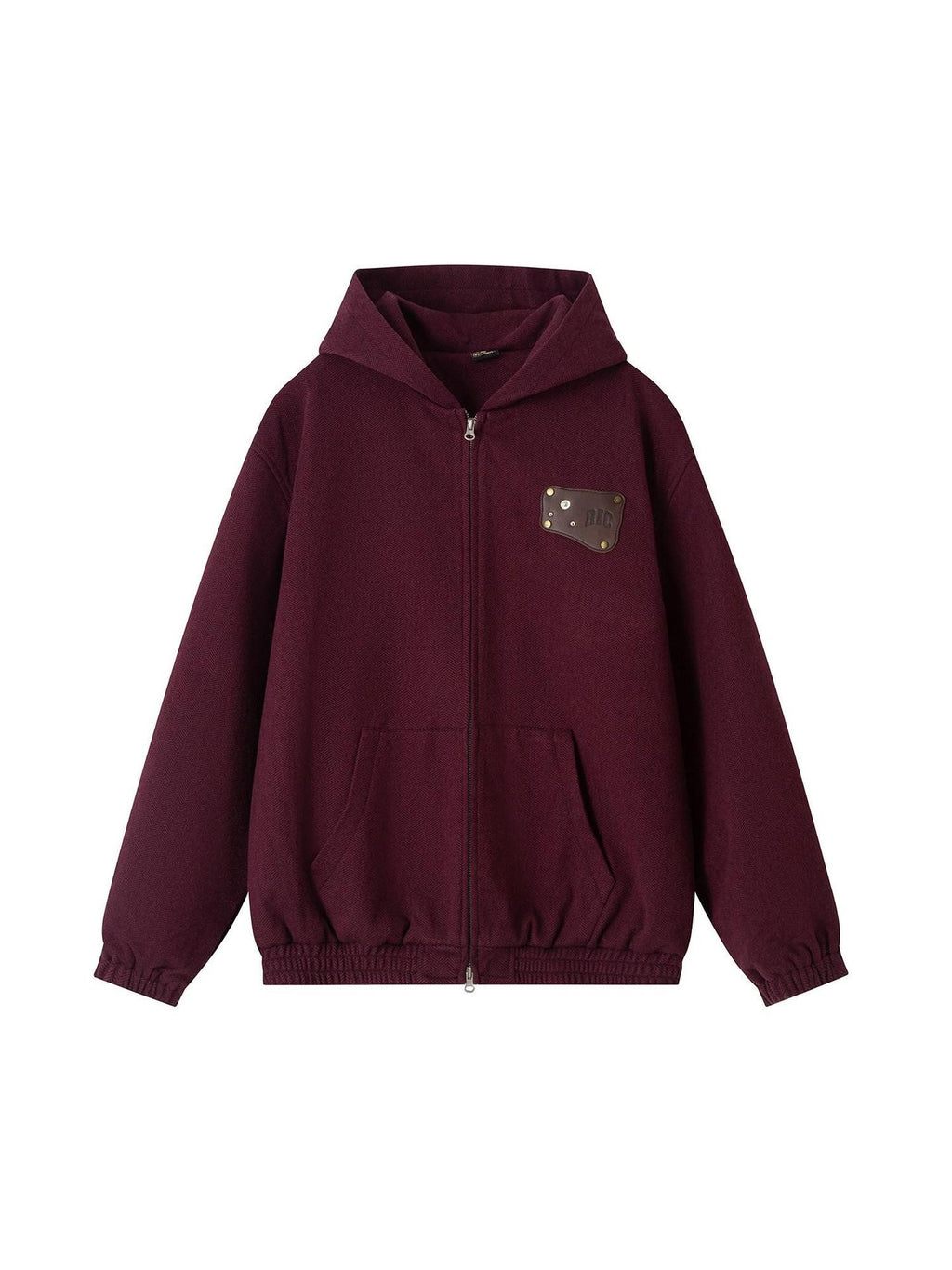 RickyisClown American Retro Hooded Open Front Oversized Casual Men's Zip-up Hoodies