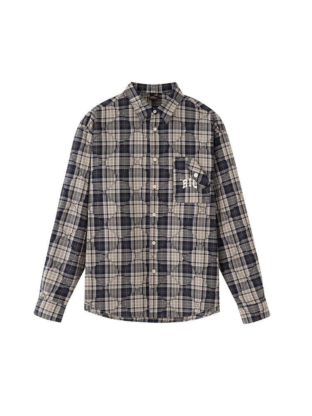 RickyisClown American Vintage Plaid Long Sleeve Men's Lightweight Shirt Jacket Casual Shirts
