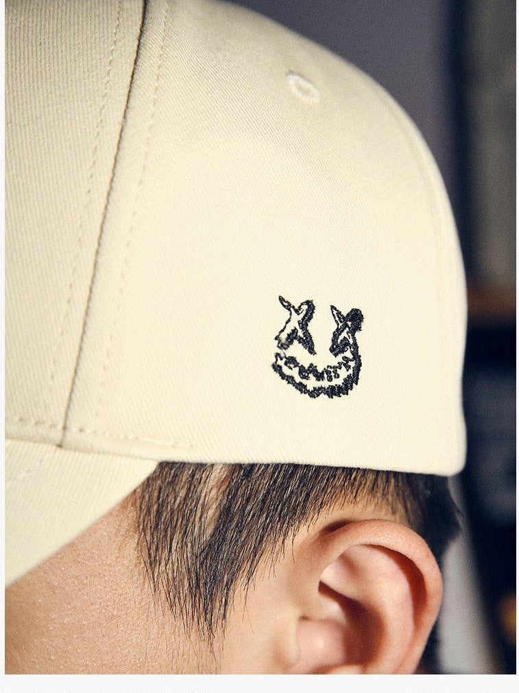 RickyisClown Arch Bridge Vintage Embroidered Torn Smiley Men's Cotton Baseball Caps