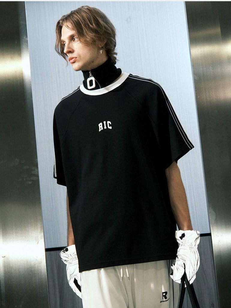 RickyisClown Arched Bridge Raglan Loose Crewneck Men's Short Sleeve T-shirts