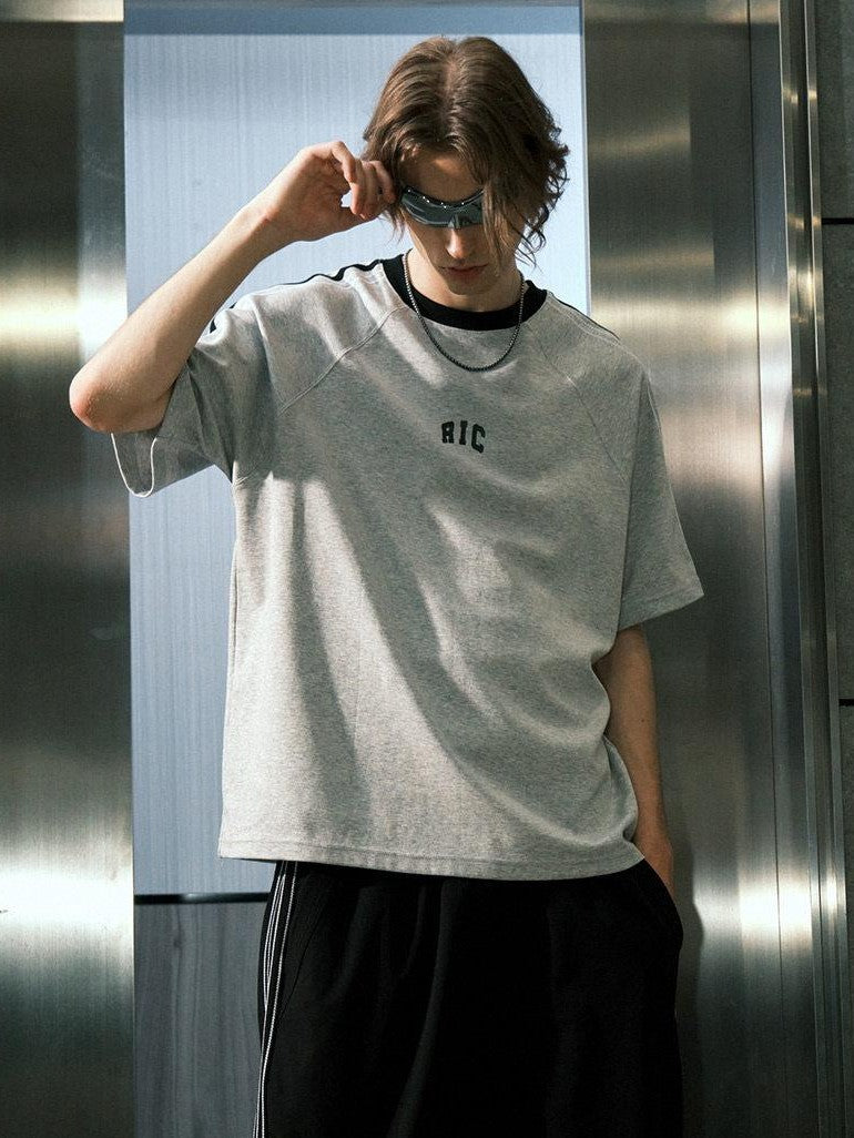 RickyisClown Arched Bridge Raglan Loose Crewneck Men's Short Sleeve T-shirts