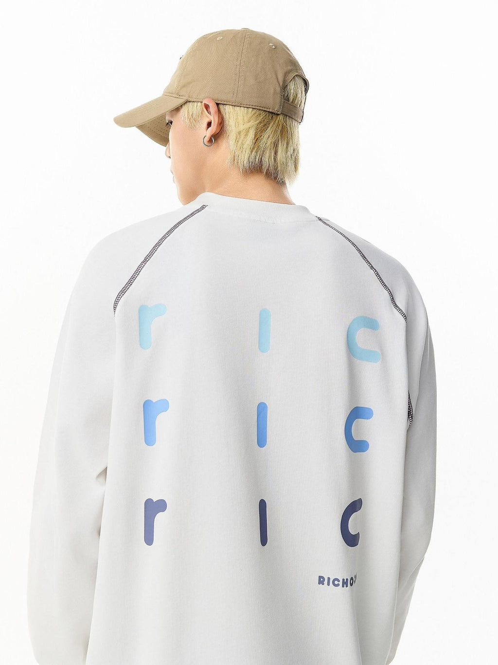 RickyisClown Basic American Loose Fit Couple Men's Cotton Long Sleeve T-shirts