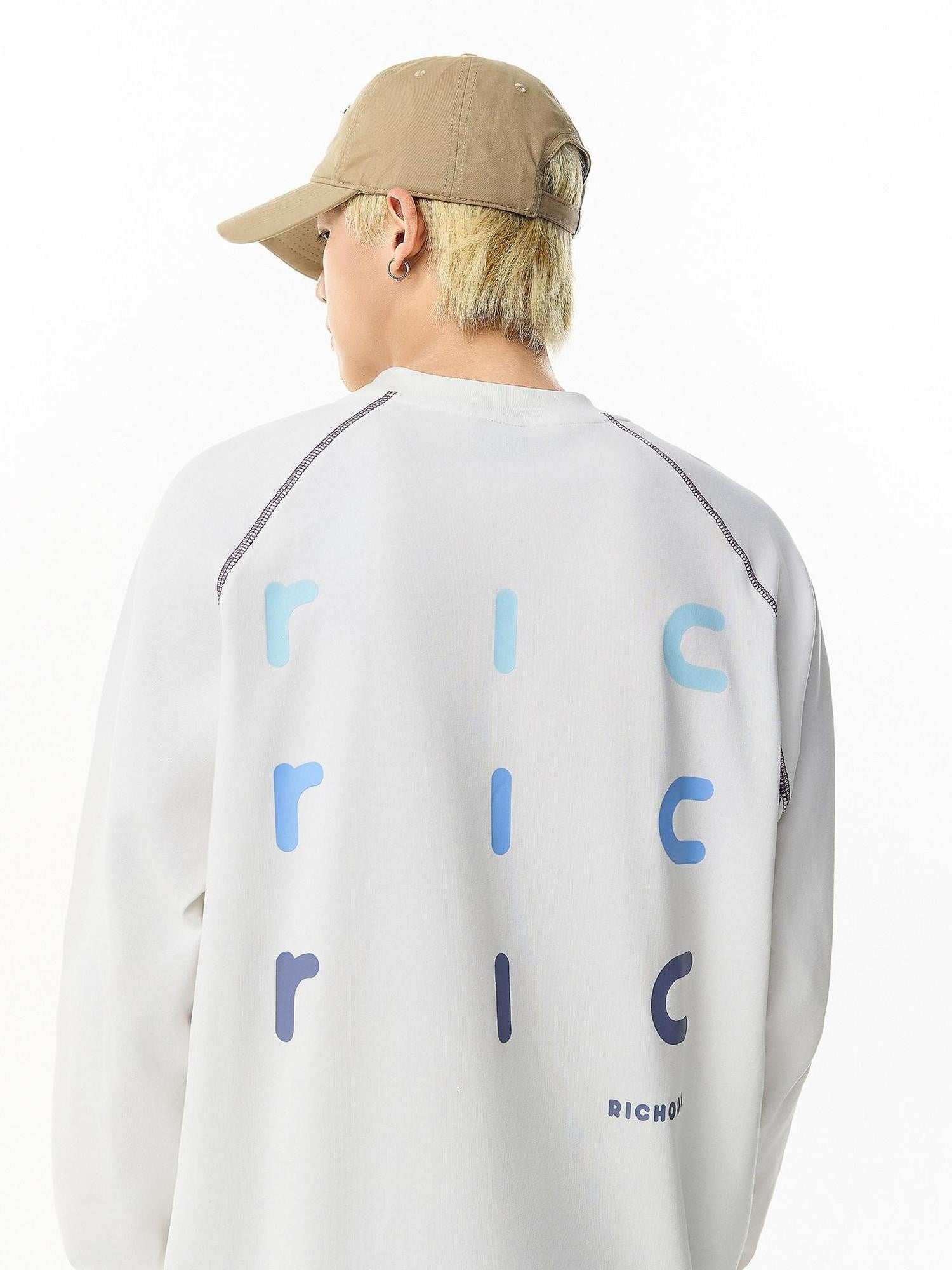 RickyisClown Basic American Loose Fit Couple Men's Cotton Long Sleeve T-shirts