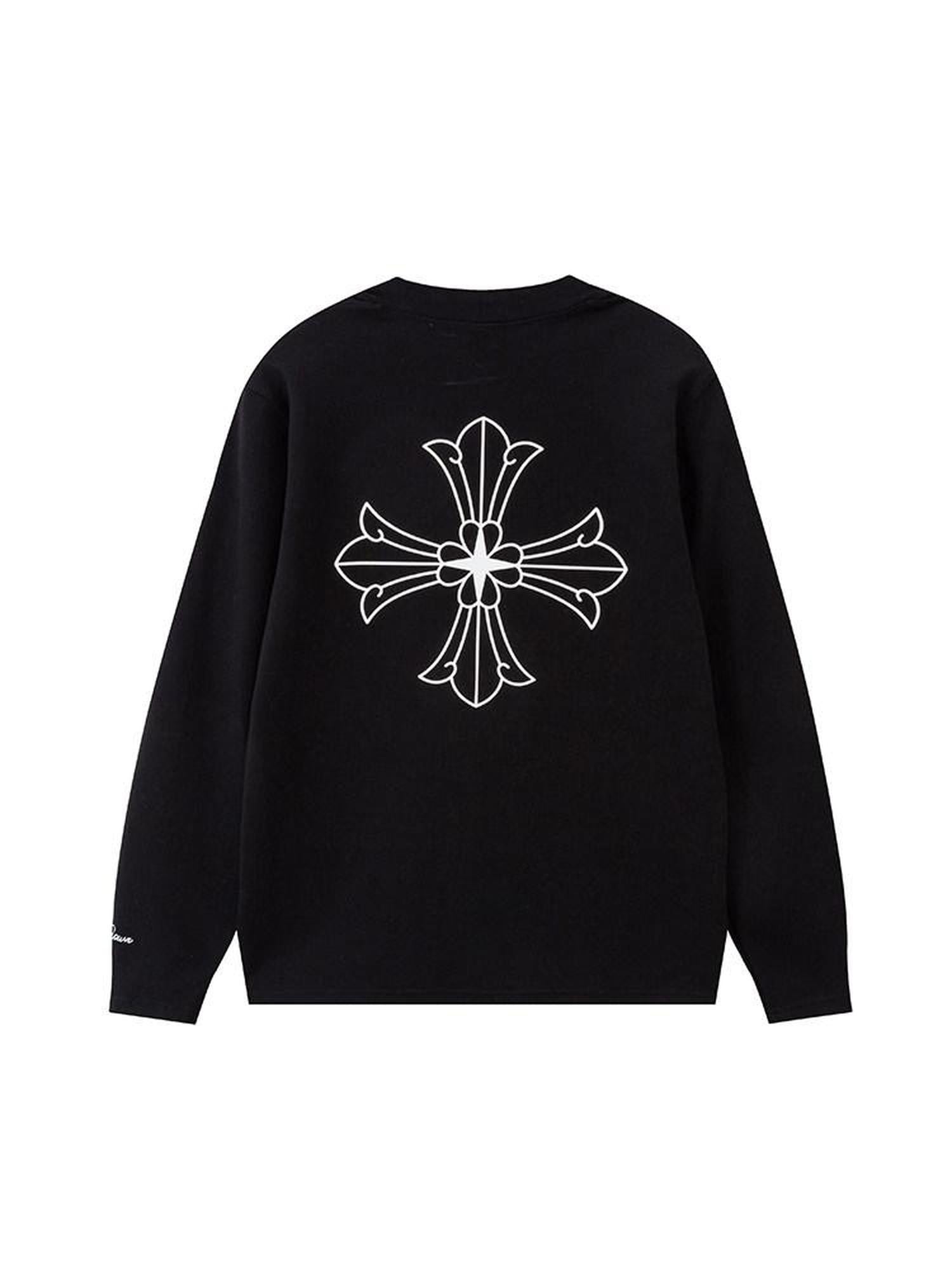 RickyisClown Basic Crew Neck Loose Fit Casual Relaxed Men's Long Sleeve T-shirts